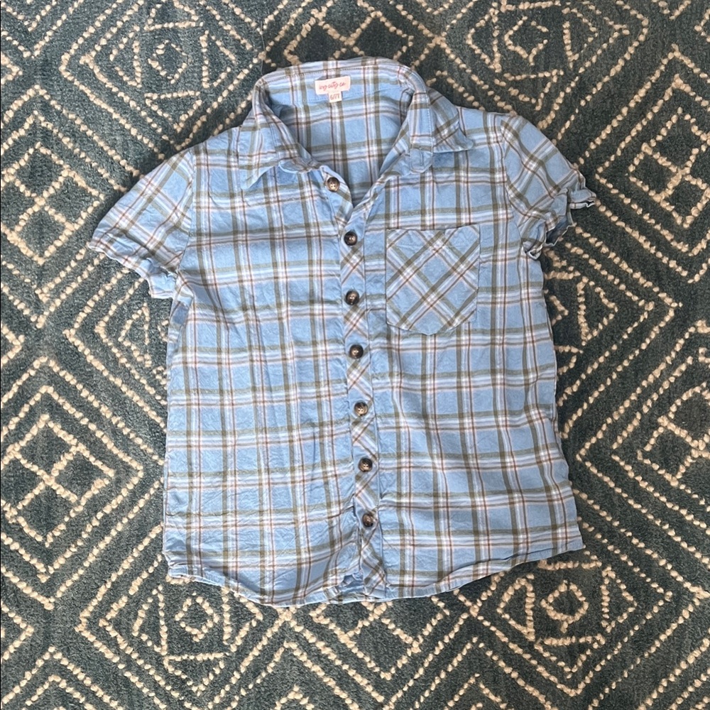 Ivy City Co Blue Plaid Button Down Shirt